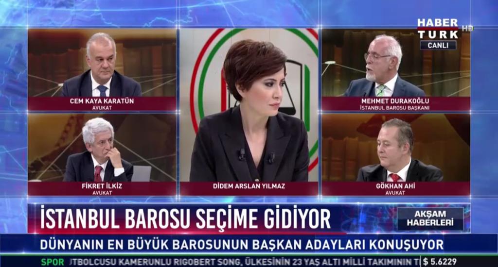 Önce İlke Çağdaş Avukatlar Grubu Başkan Adayı Av. Mehmet Durakoğlu Habertürk TV Canlı Yayında